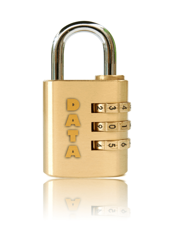 Lock showing how data can be protected