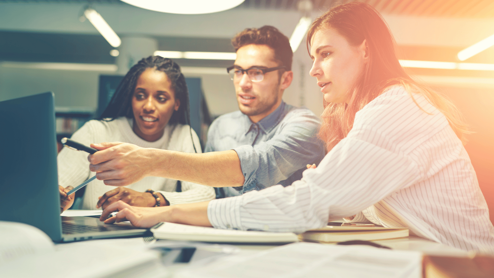 Foundation BTS employees consulting with a client